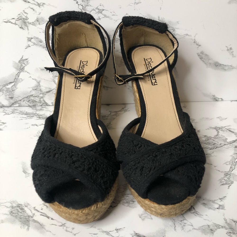 Discovery Clothing Open Toe Espadrille Wedge